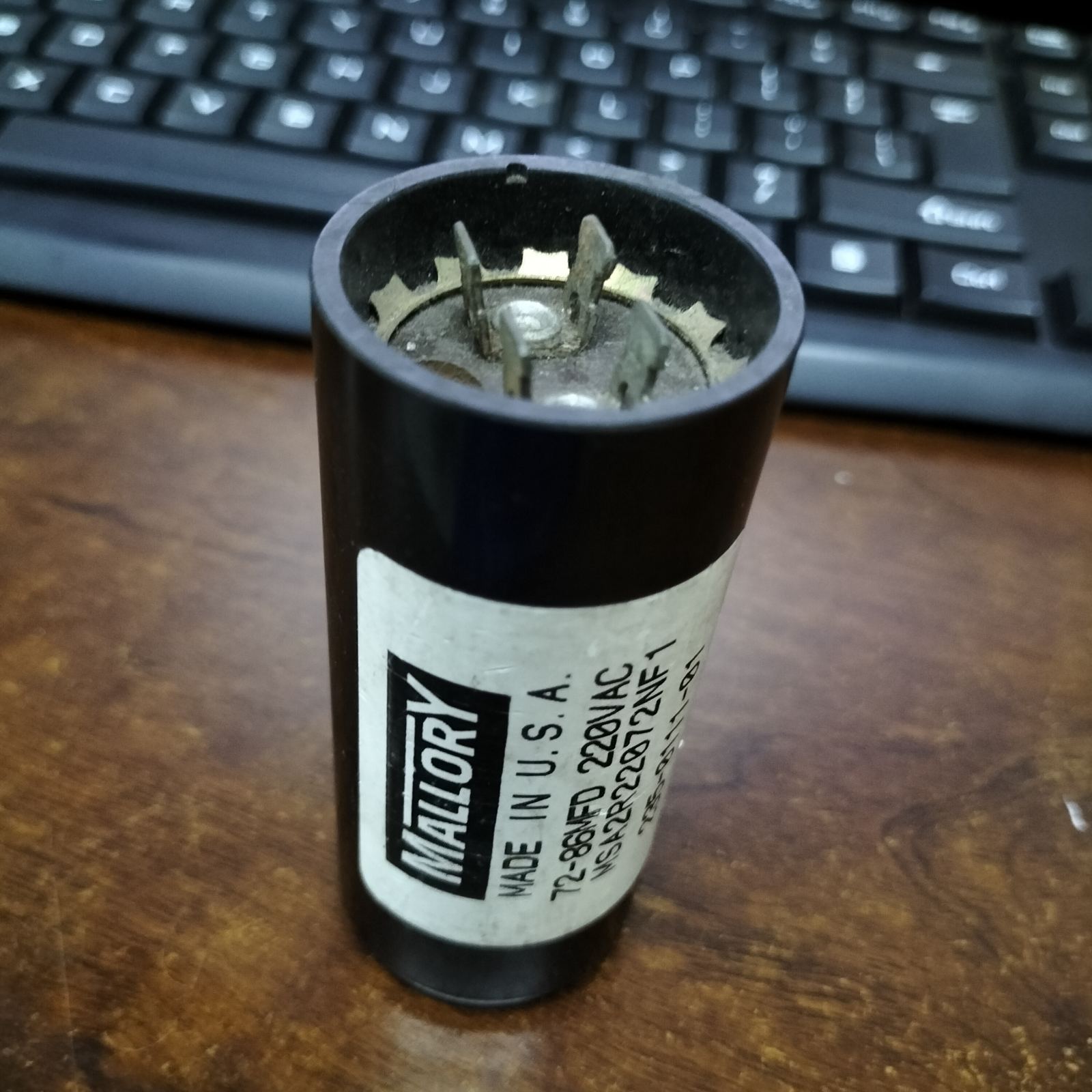 Mallory Starting Capacitor 72-86MFD for electrical applications and circuit components