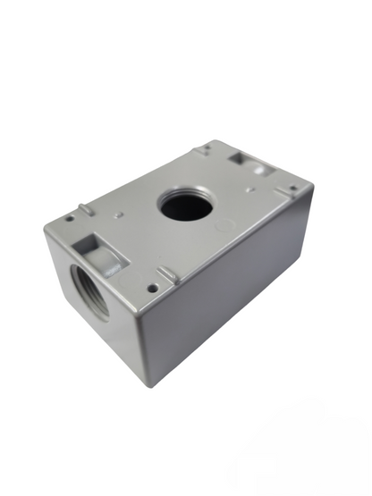 Surer Marine Utility Box 2x4 Top x Side Hub and Bottom Hub gray electrical enclosure box