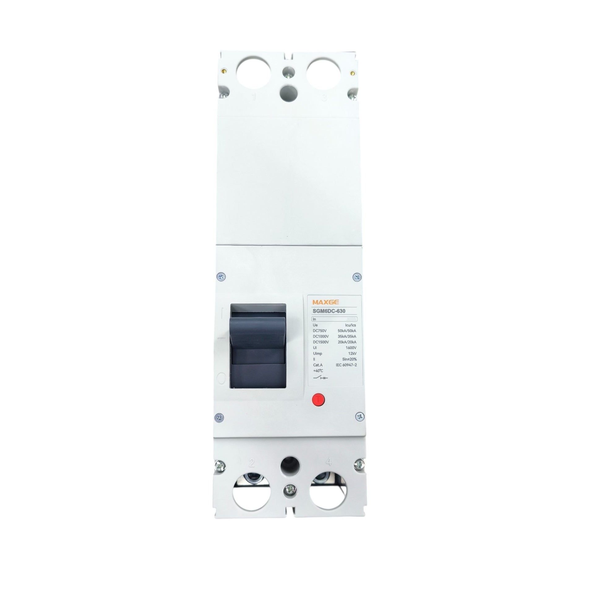 Maxge MCCB 1500V DC 20KAIC DC Breaker white circuit breaker with black switch