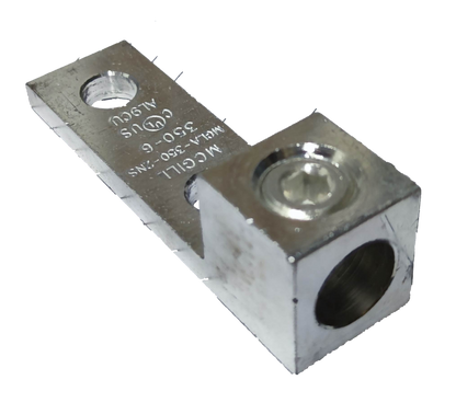 McGILL Mechanical Lugs 350MCM 2 Holes silver electrical connector for wiring and circuitry