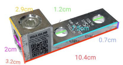 McGILL Mechanical Lugs 350MCM 2 Holes electrical circuitry connector with metal construction