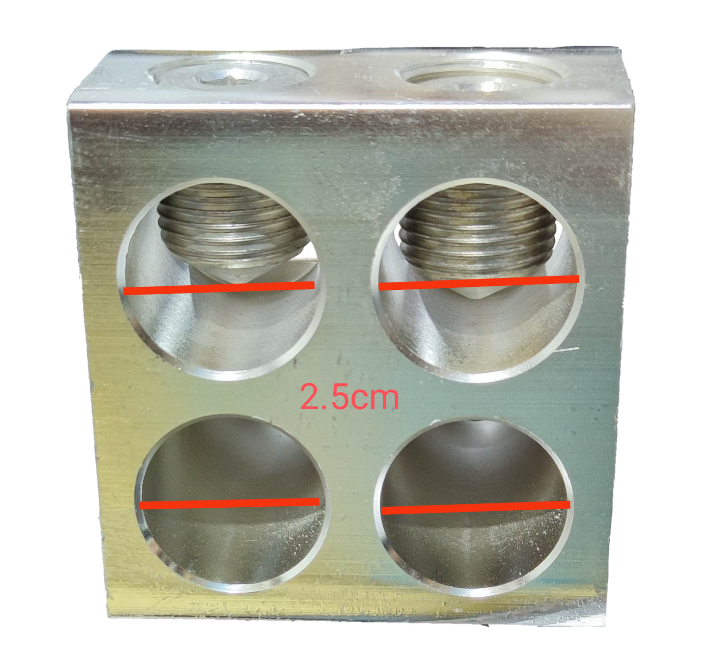 McGILL mechanical lugs 4 holes 750MCM with smooth finish and four circular openings for secure connections