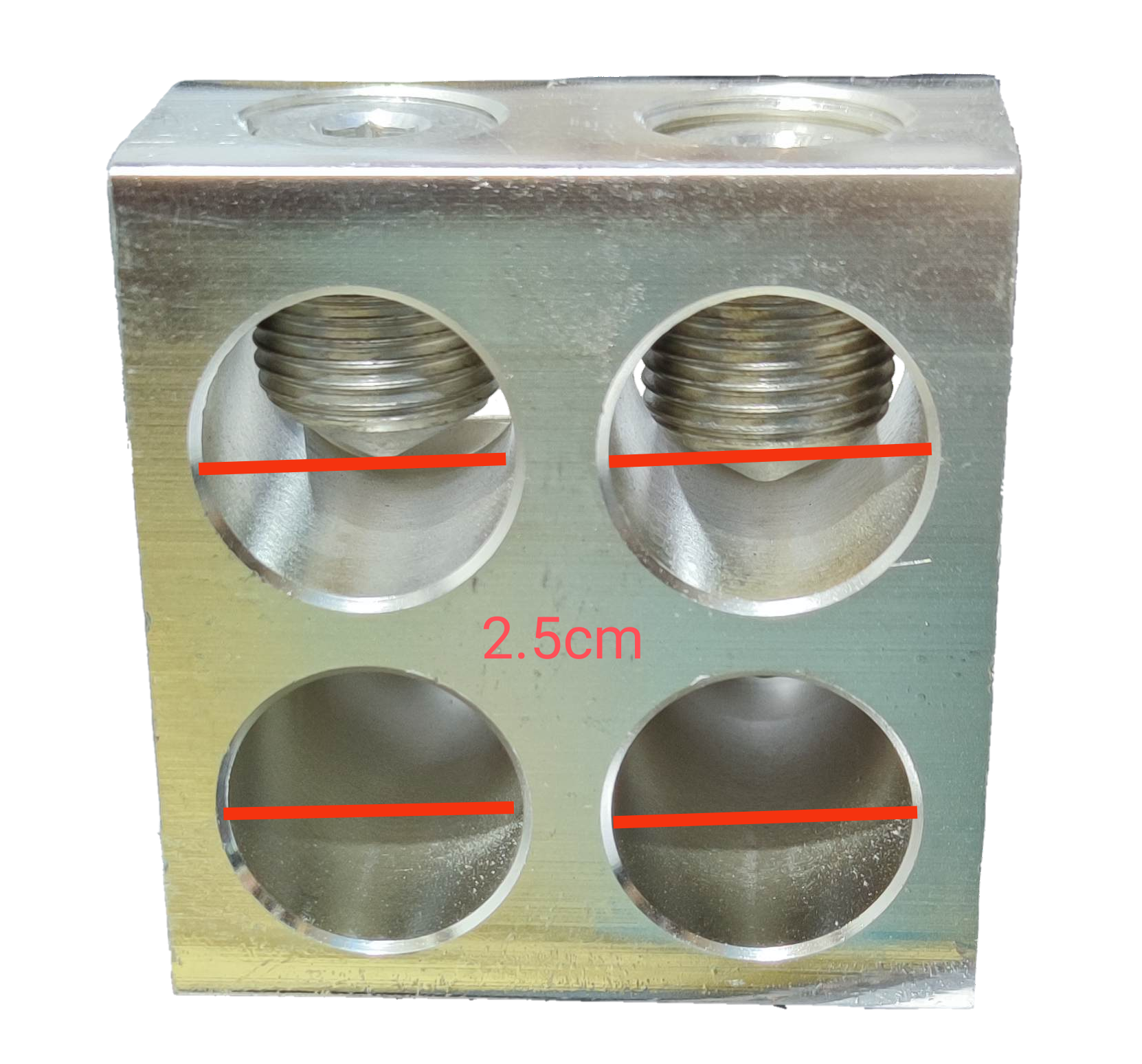 McGILL mechanical lugs 4 holes 750MCM with smooth finish and four circular openings for secure connections