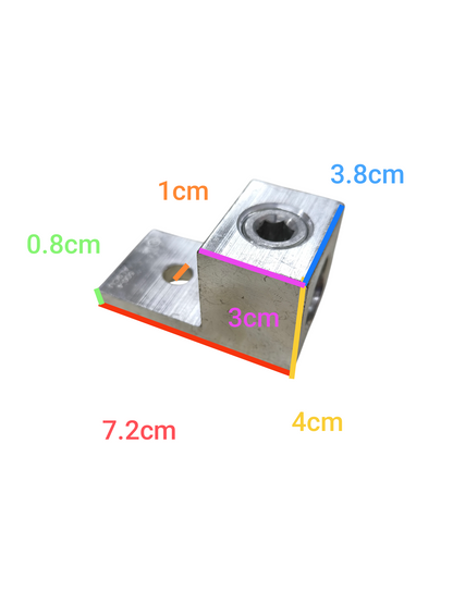 Mcgill Mechanical Lugs 500MCM silver electrical connector with multiple dimension markings