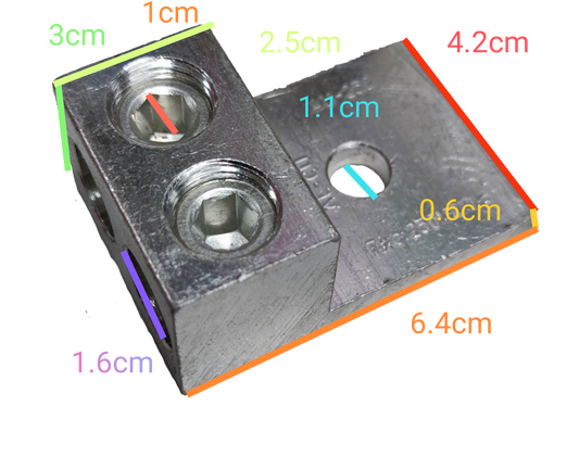 Grippes mechanical lug 2 hole 250MCM made of solid metal for secure electrical connections