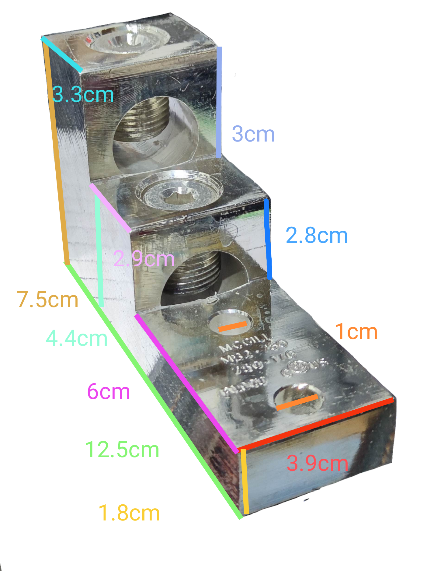 McGILL Mechanical Lug 50mm to 380mm silver electrical connector with multiple fastening holes