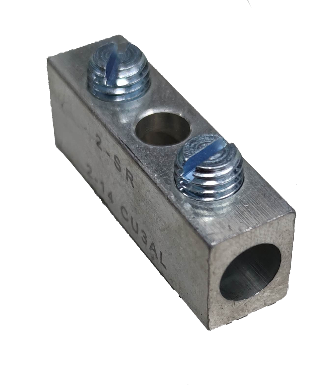 Mechanical lug straight connector with two screws for electrical wiring by Electx Electrical Supply