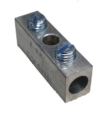 Mechanical lug straight connector with two screws for electrical wiring by Electx Electrical Supply