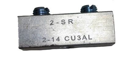 Mechanical lug straight connector from Electx Electrical Supply with screws and engraved markings