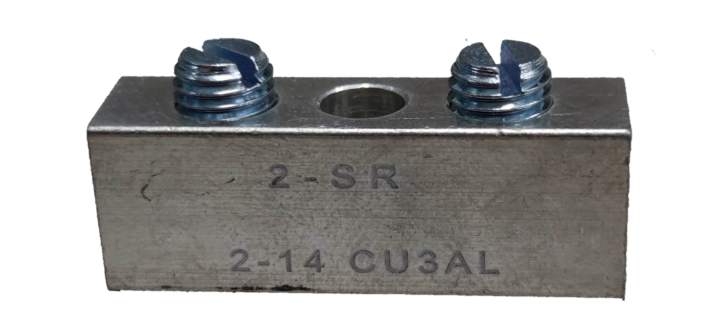 Mechanical lug straight connector with two screws for electrical circuitry by Electx Electrical Supply