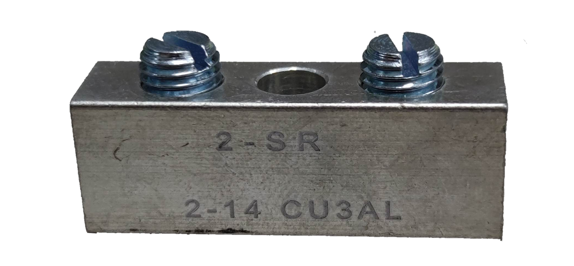 Mechanical lug straight connector with two screws for electrical circuitry by Electx Electrical Supply
