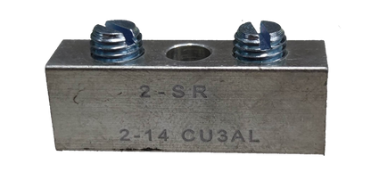 Mechanical lug straight connector with two screws for electrical circuitry by Electx Electrical Supply