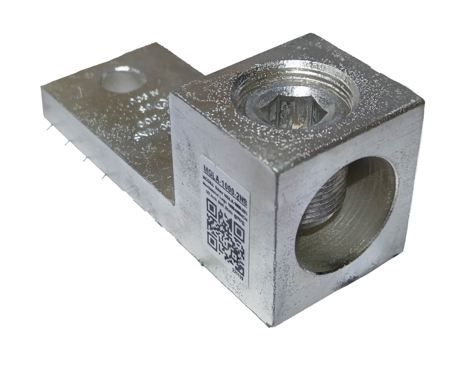 McGILL Mechanical Lugs 1000MCM 2 Holes silver electrical connector for heavy-duty wiring