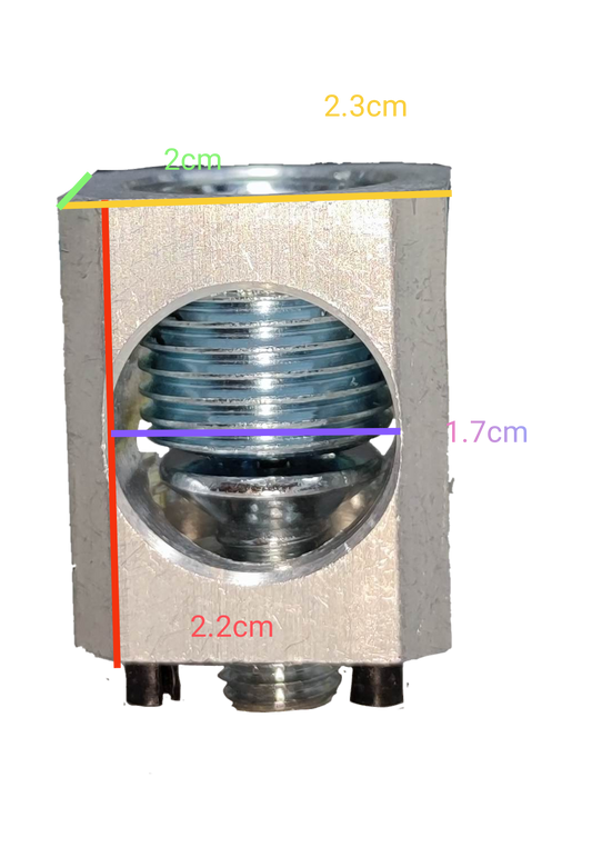 Mechanical Lugs for 125mm by Electx Electrical Supply with detailed measurements and threaded metal design