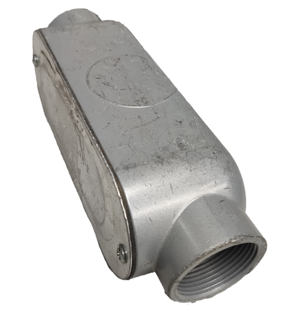 Metal C Conduit 40mm electrical connector part from Electx Electrical Supply in silver metal finish