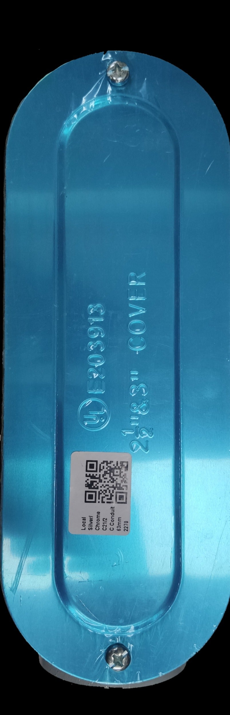 Local vendor Metal C Conduit 70mm electrical circuitry part in blue metal finish