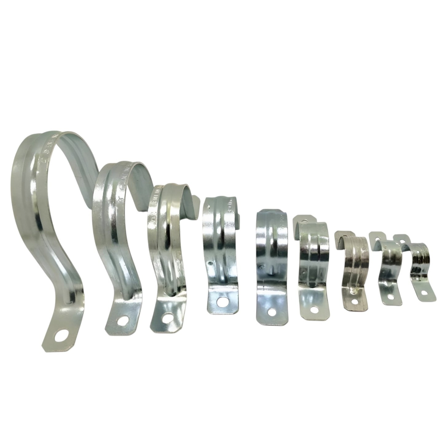 Assorted Metal Conduit Clamp 2 Hole 40mm and other sizes for secure electrical installations