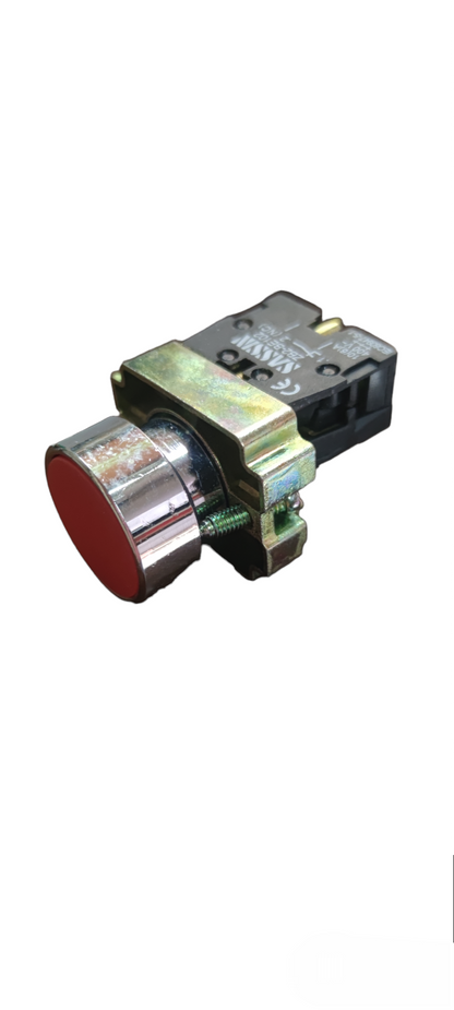 Sassin 22mm Push Button Switch 1NC Metal Head with red button for door chimes and bells