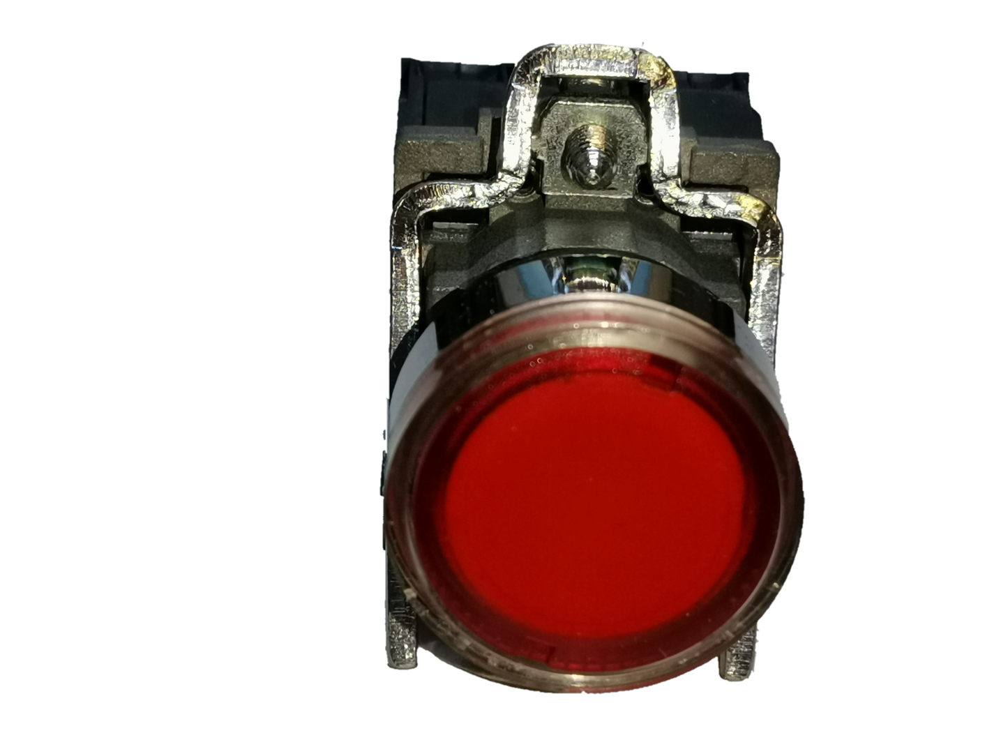 Sassin metal push button with indicator light in red for easy visibility and control