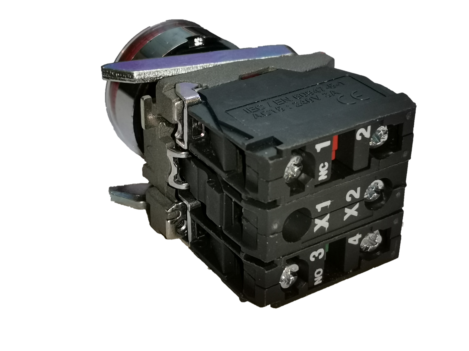 Sassin metal push button with indicator light for easy visibility and control in various electrical applications