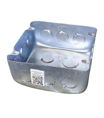 Metal Square Box 11 cm x 11 cm x 4 cm for durable electrical circuitry applications