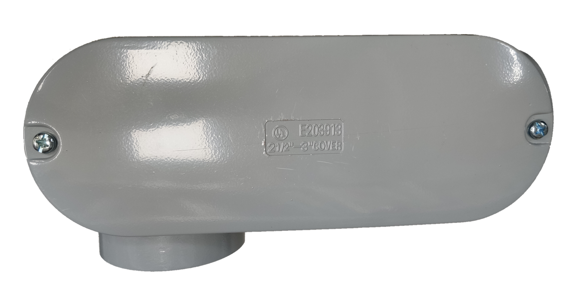 Electx Electrical Supply Metal Tee Conduit 85mm in gray for electrical wiring connections