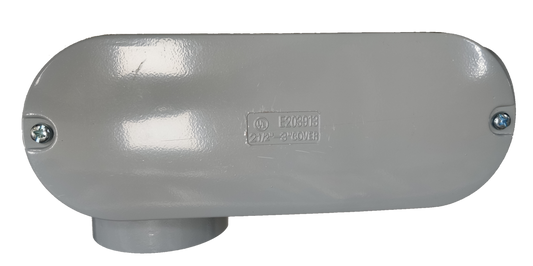 Electx Electrical Supply Metal Tee Conduit 85mm in gray for electrical wiring connections