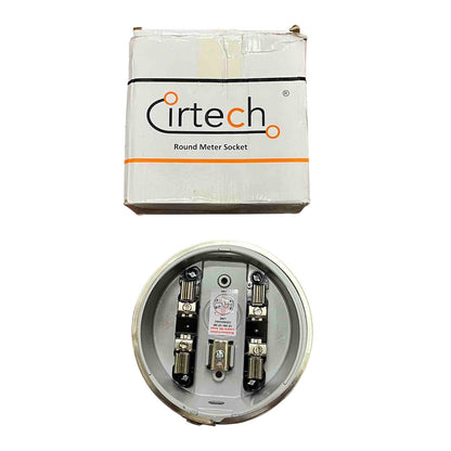 Cirtech Round Meter Base 1/2 ", Electrical Meter Base, KWH Meter Base 4 Jaws