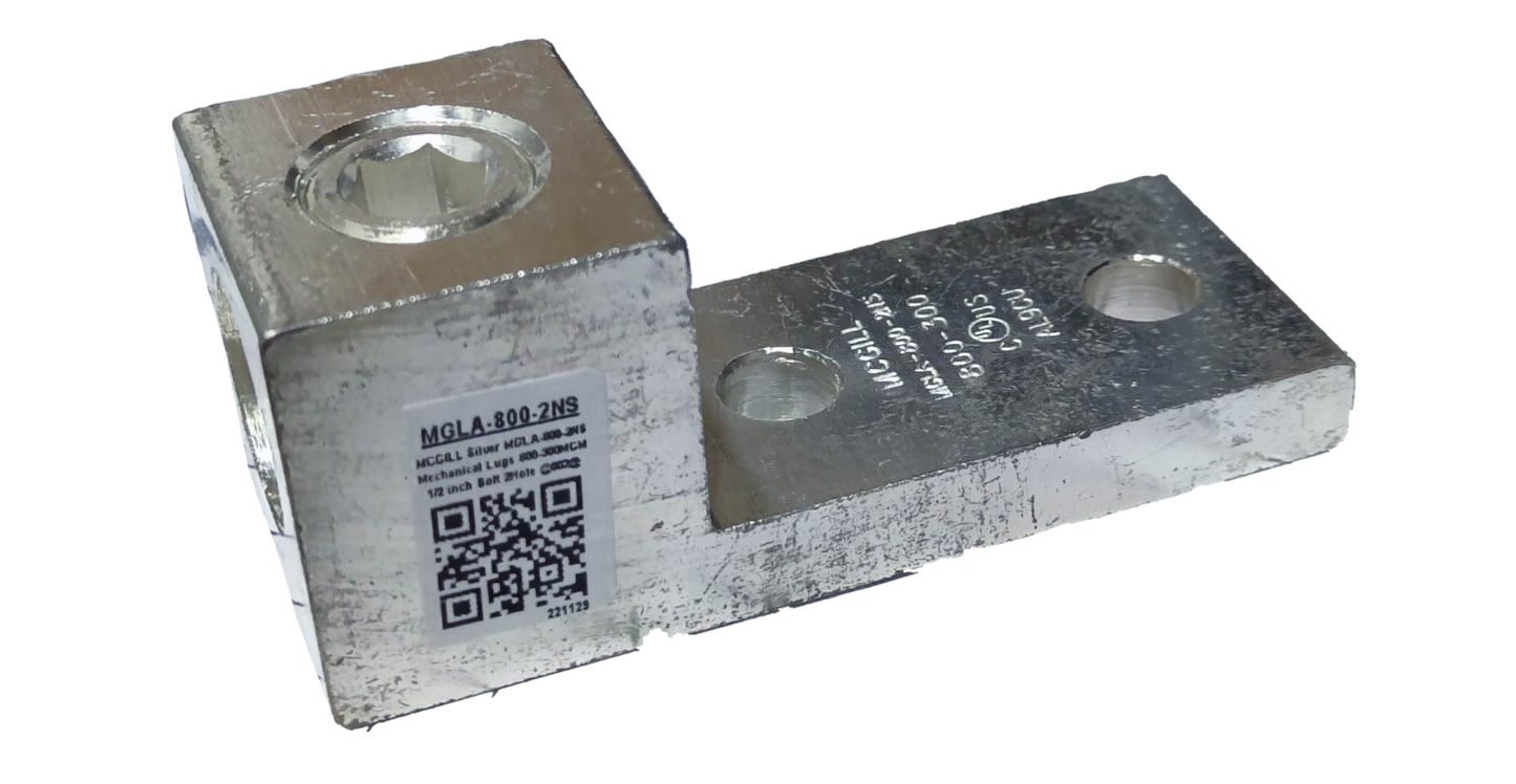 McGILL Mechanical Lugs 800MCM 2 Holes aluminum electrical connector for heavy-duty wiring