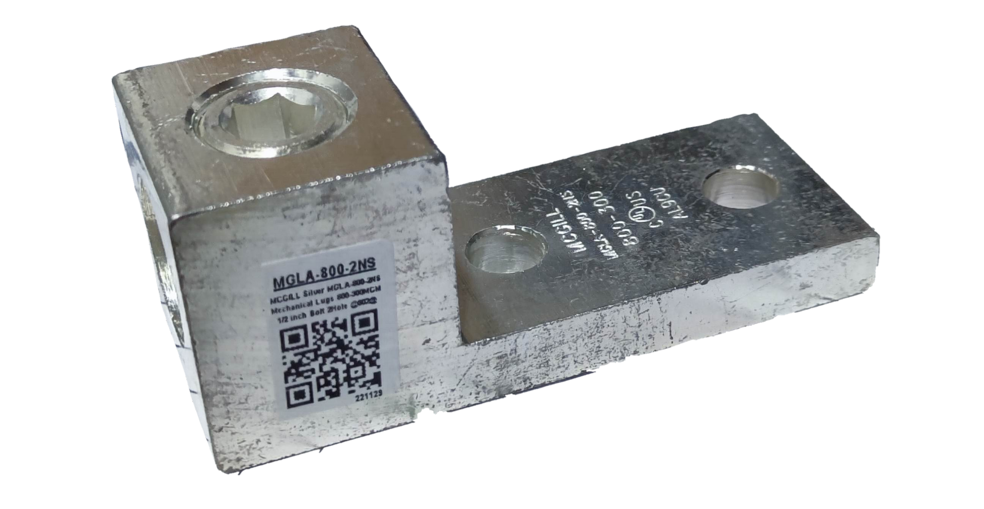 McGILL Mechanical Lugs 800MCM 2 Holes aluminum electrical connector for heavy-duty wiring
