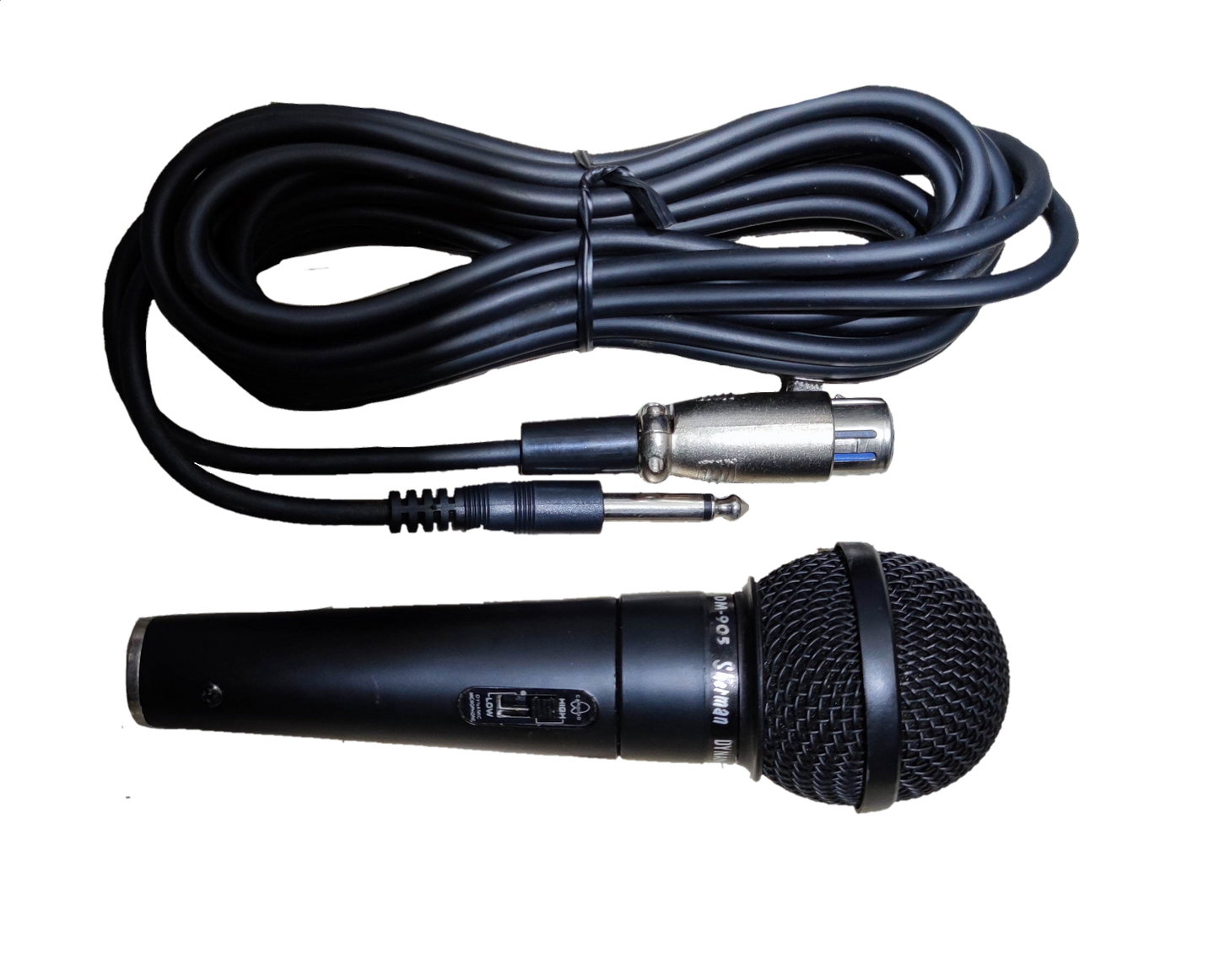 Sherman microphone with 5 meters cord and black handheld design with on off switch
