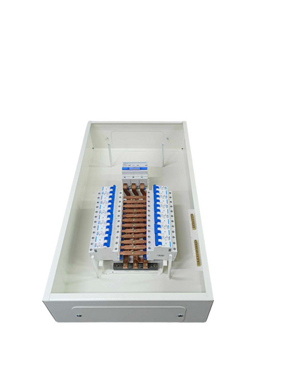 Chint miniature circuit breaker 12 branch panel with multiple circuit breakers and wiring