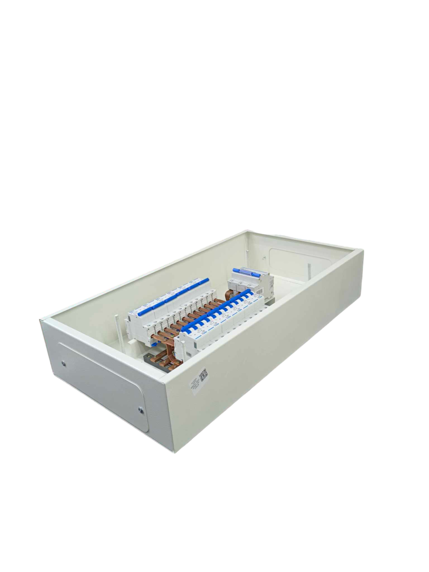 Chint miniature circuit breaker 12 branch electrical panel with white casing and blue switches