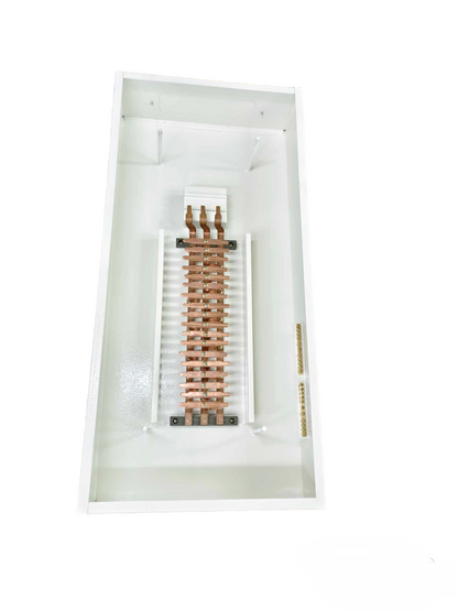 Koten miniature circuit breaker panel with copper bus bars and white enclosure for electrical systems