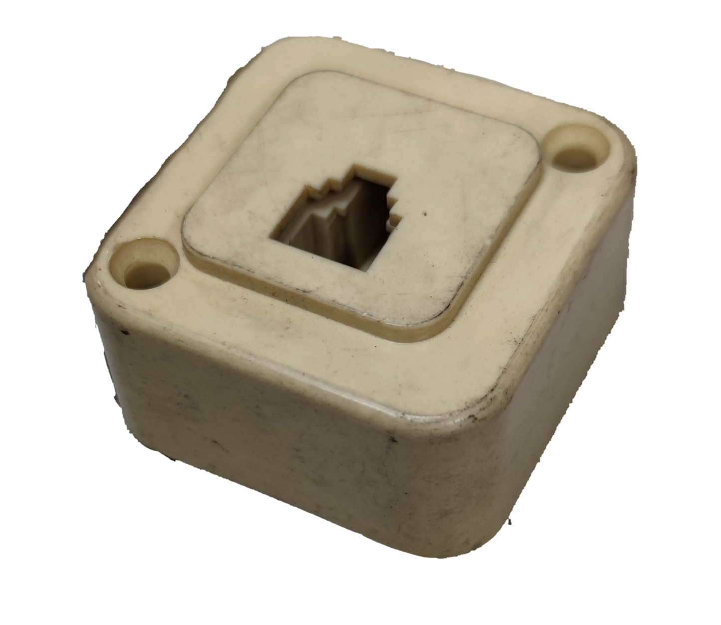 Modular telephone jack box RJ11 6 Pins in white color for connecting telephone lines