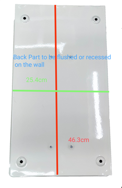Miniature Circuit Breaker Panel With 12 Branches white back cover with screw holes for wall mounting