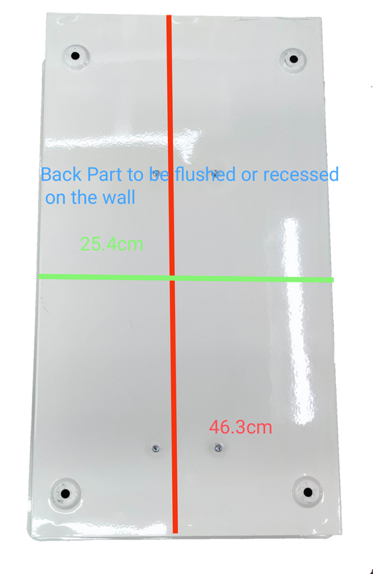 Miniature Circuit Breaker Panel With 12 Branches white back cover with screw holes for wall mounting