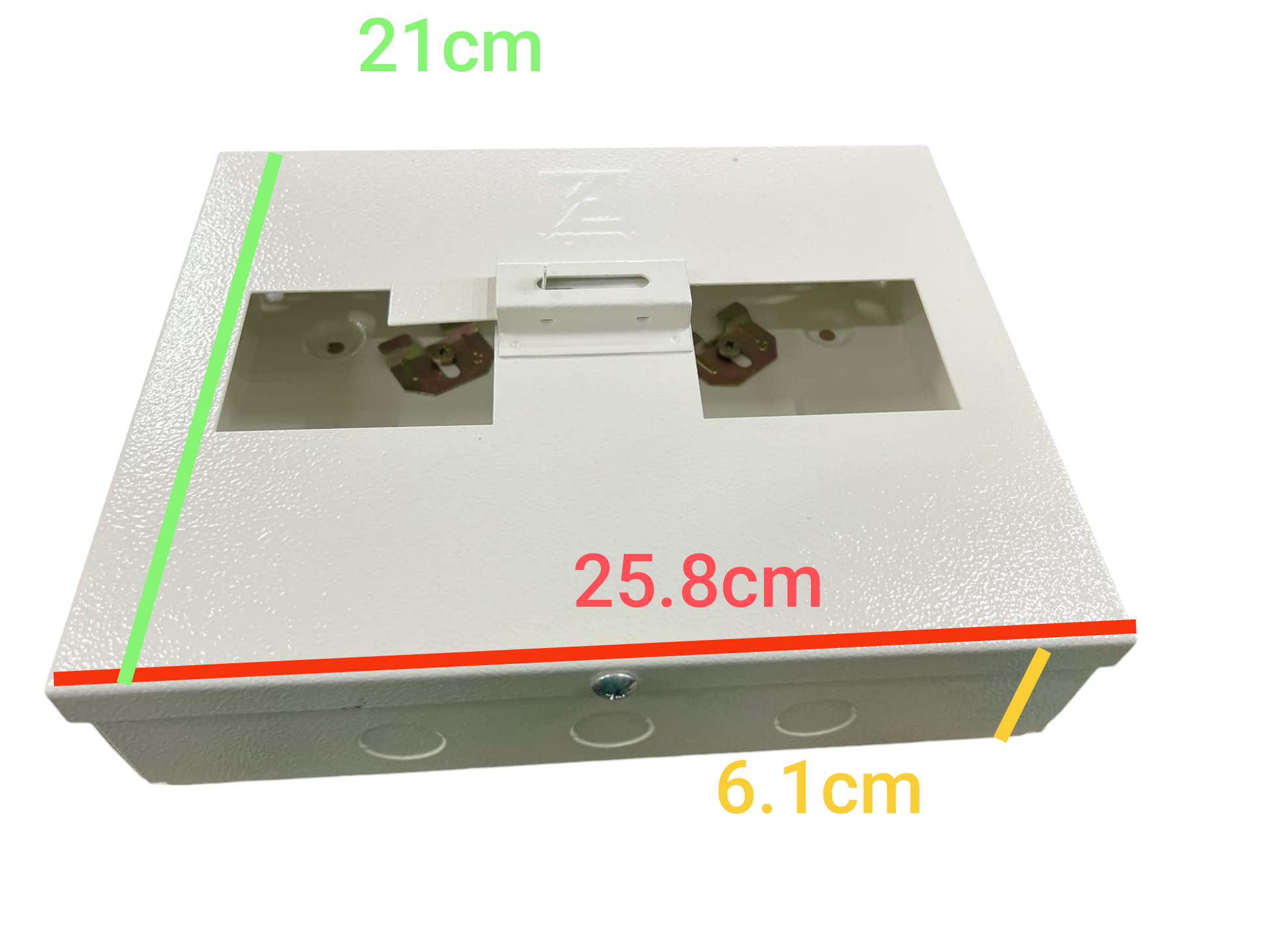 Koten MTS 3 Phase 3 Pole Bolt-on Panel Board white metal electrical circuitry part with visible dimensions