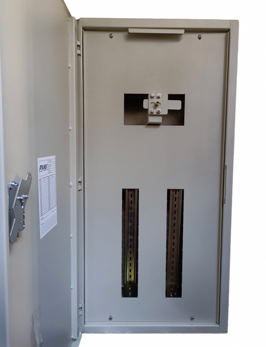 Royu MTS Main MCCB 125AF 2pole Panel Board electrical circuit breaker enclosure with open door