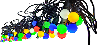 Biglite colorful E27 LED string lights 1W 50 meters with vibrant multicolor bulbs for decorative use