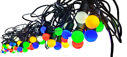 Biglite colorful E27 LED string lights 1W 50 meters with vibrant multicolor bulbs for decorative use