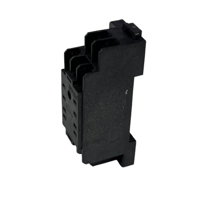 Black MY2 relay socket 8 pin designed for secure electrical connections and easy installation