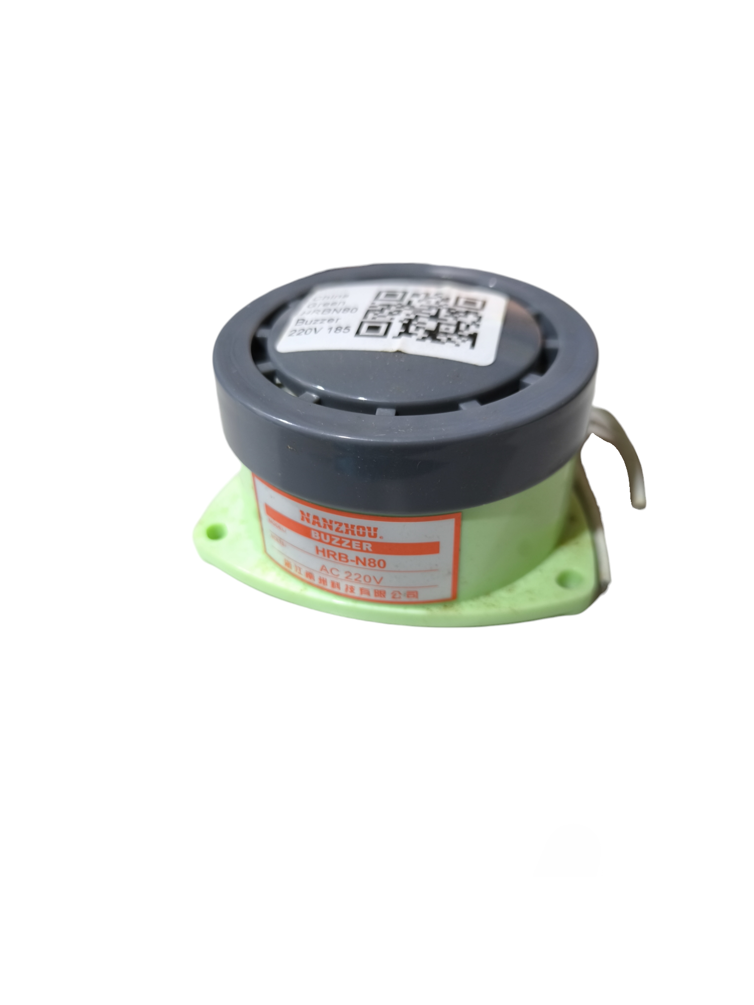 220V panel buzzer door chime with green base and gray top from China vendor