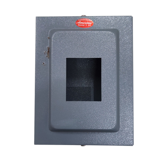 Nema 1 Panel Board for 2 Pole in gray with durable housing for electrical installations