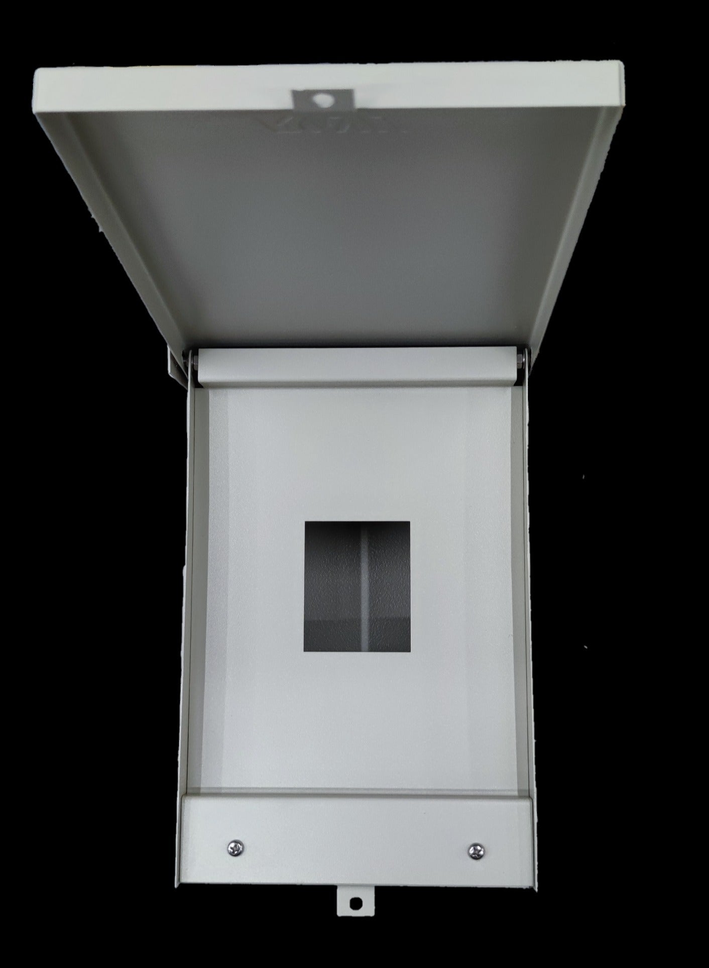 Royu white Nema 3R Panel Board Housing with hinged cover and small window for electrical components