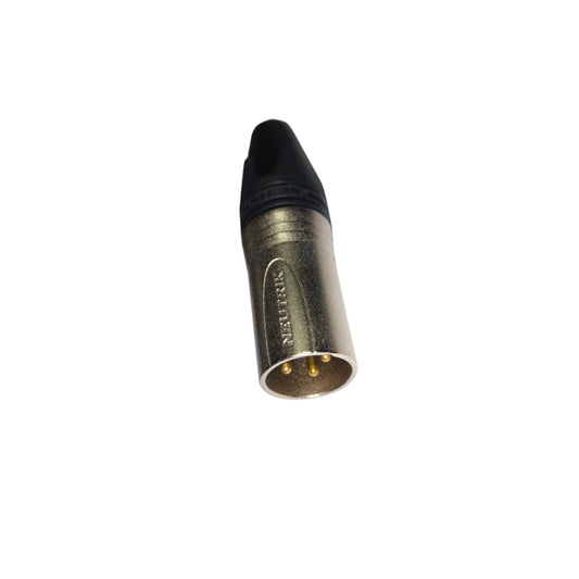 Neutriks PL-55 male plug microphone accessory with metal housing and gold pins