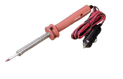 Newstar 40 watt battery operated soldering iron with red handle and attached power cord