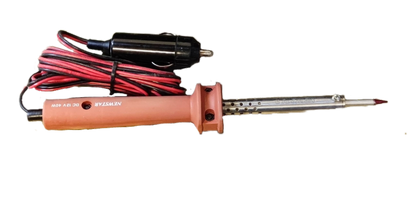 Newstar 40 watt battery operated soldering iron with orange handle and red-black cable