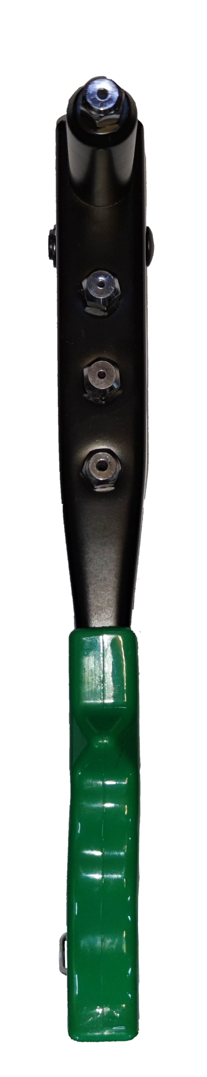 Nicholson hand riveter tool with ergonomic green handle and durable construction for effective riveting