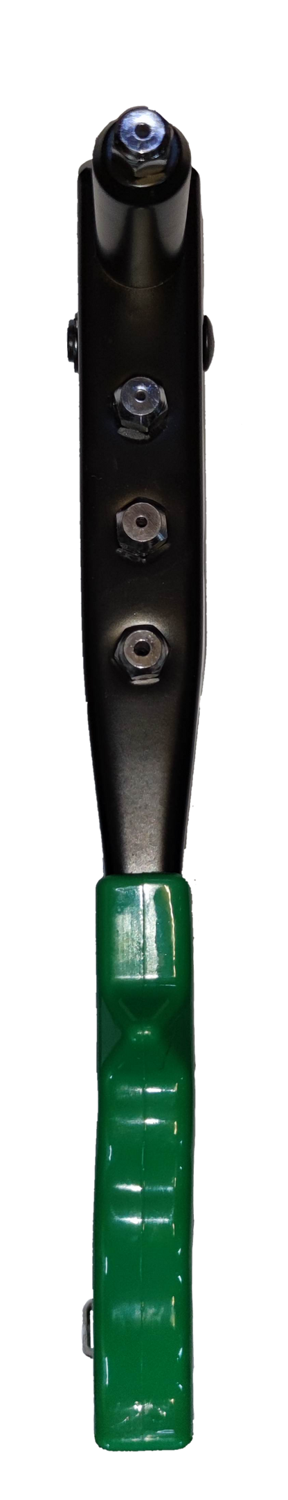 Nicholson hand riveter tool with ergonomic green handle and durable construction for effective riveting